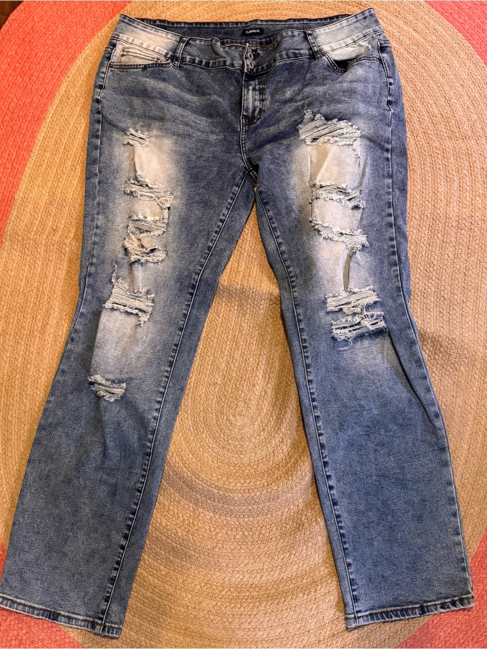 Distressed Light Blue Women's Jeans
